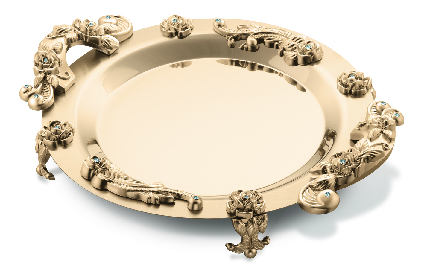 سینی گرد گلستان  تمام طلا