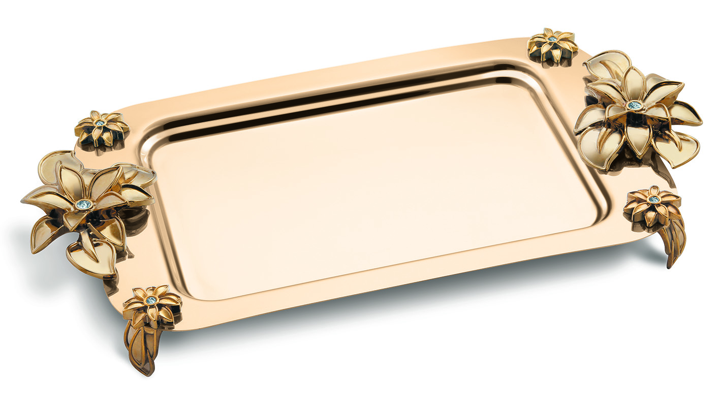 سینی مستطیل لیلیوم کامل طلا