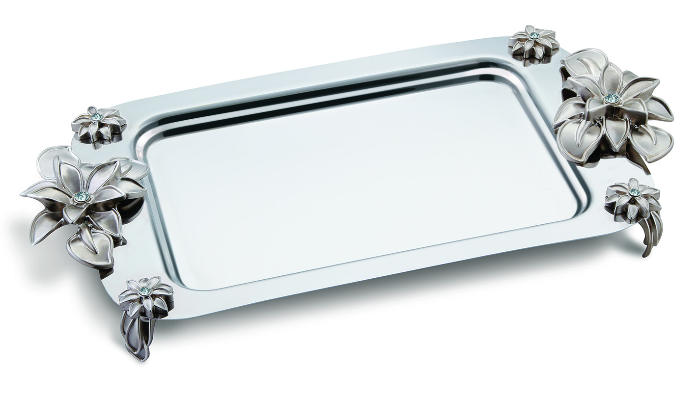 سینی مستطیل لیلیوم نقره ای