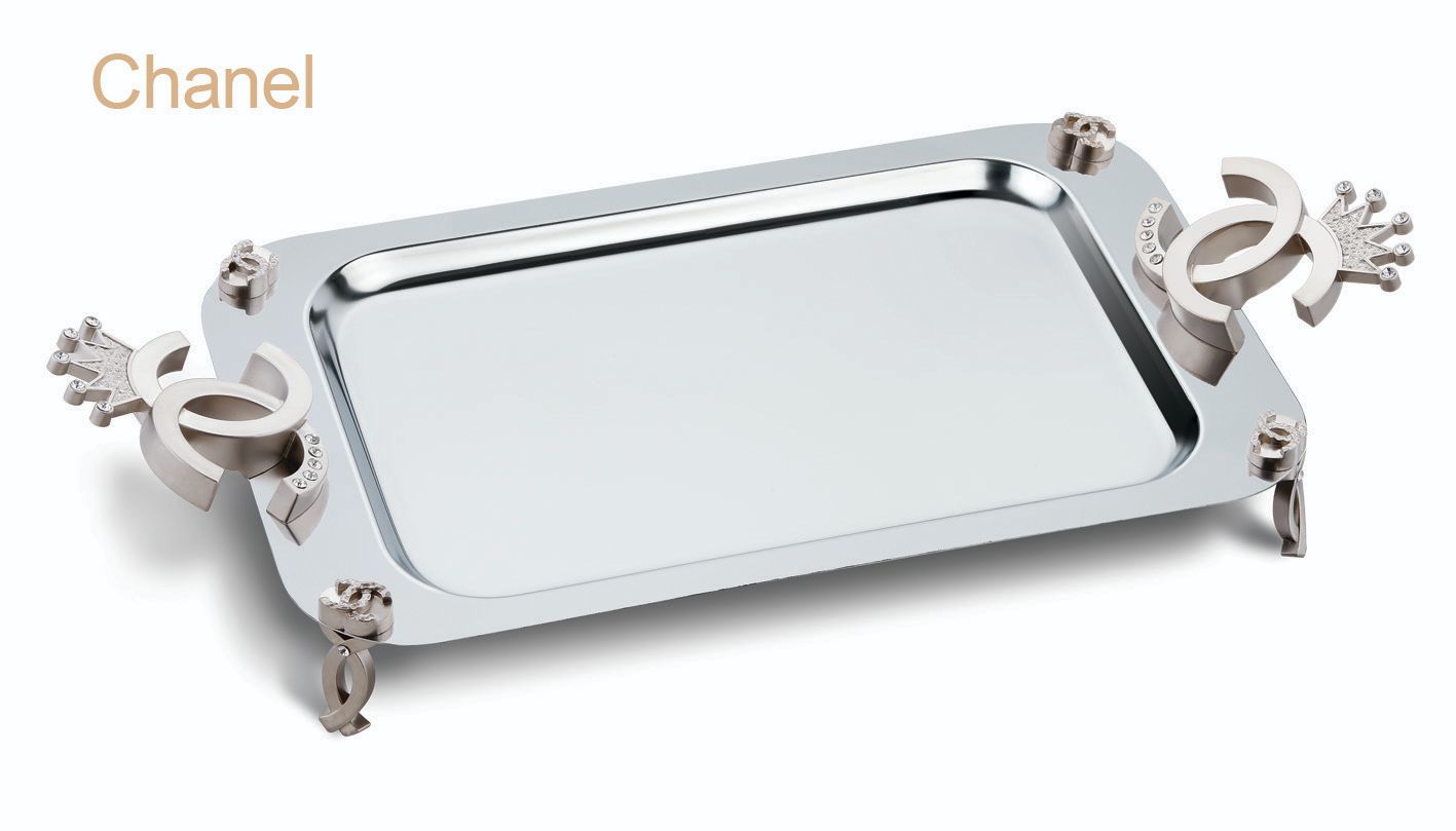 سینی مستطیل شنل نقره ای