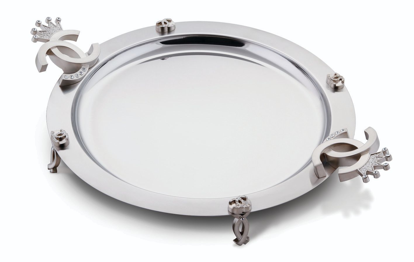 سینی گرد شنل نقره ای