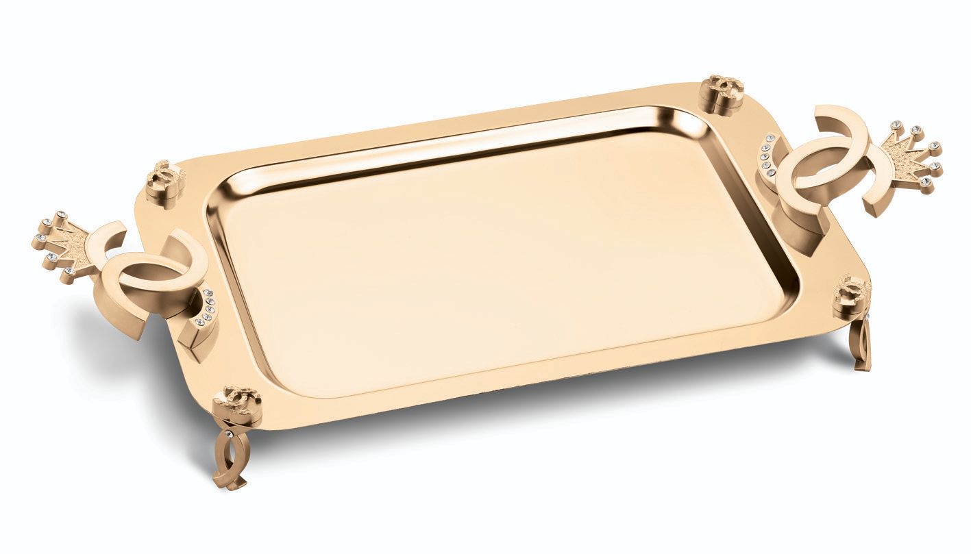 سینی مستطیل شنل تمام طلا